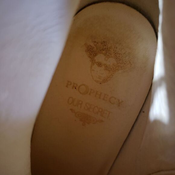 Prophecy Size US 7.5 EU 38 Floral Pattern Lace Up Side Zipper Ankle Boots Bootie - Picture 9 of 10